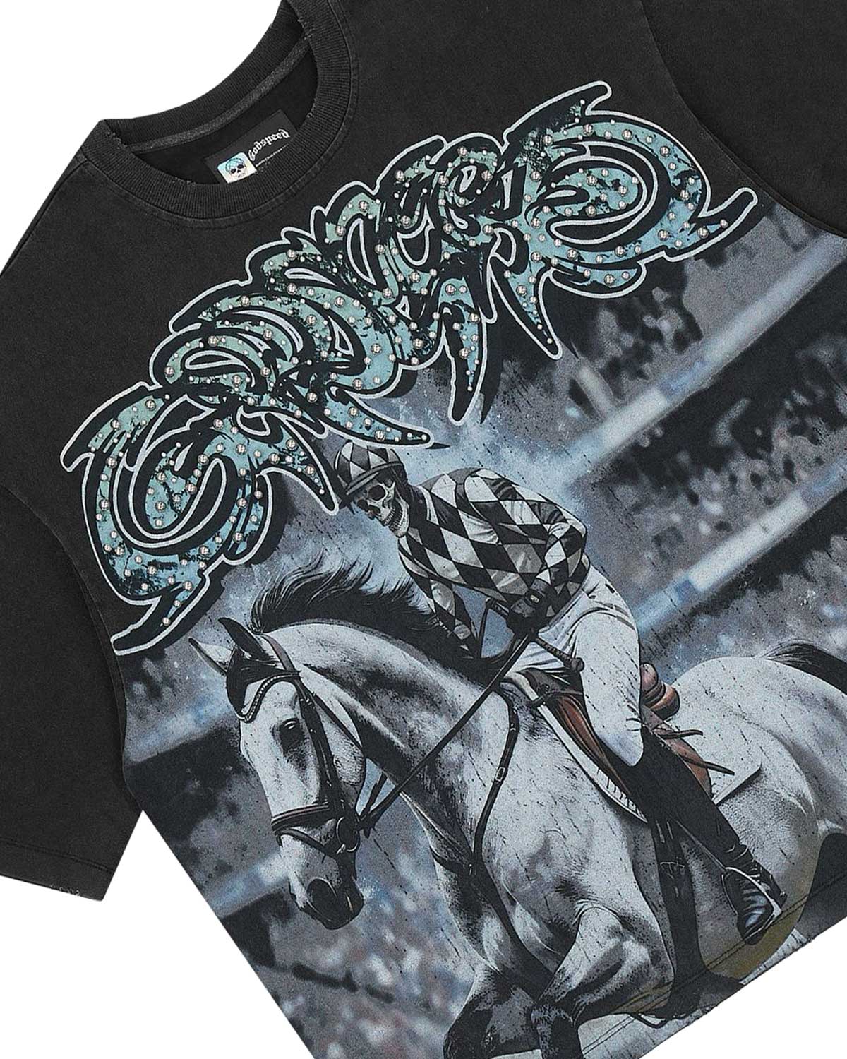 Godspeed Derby Tee, graphic detail