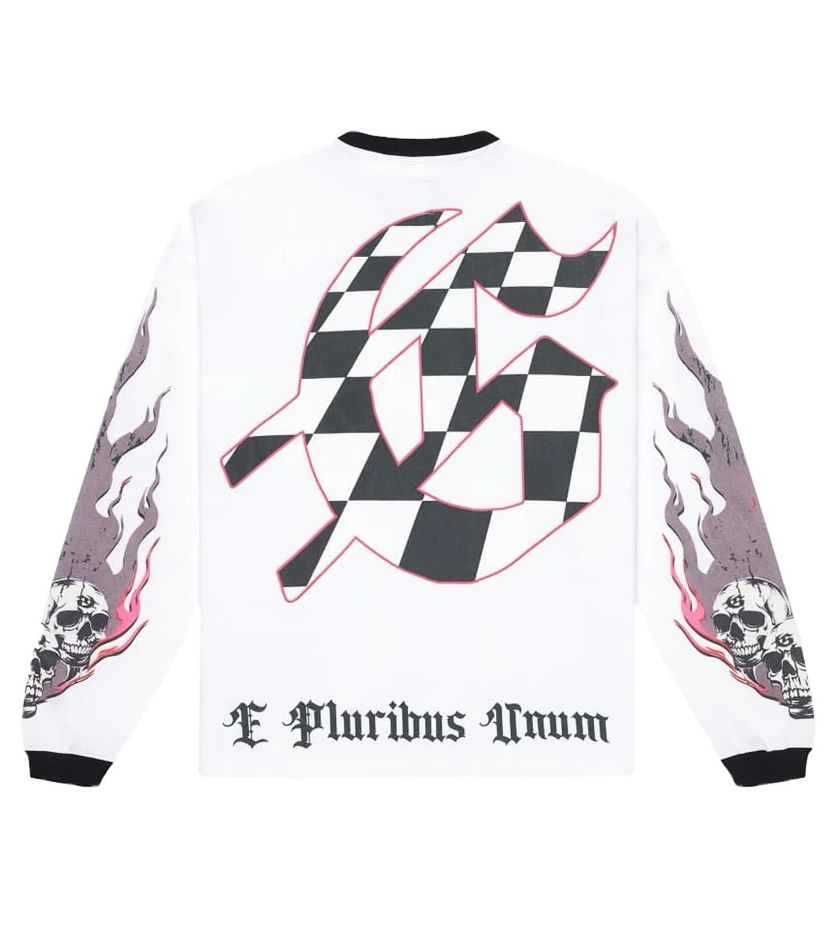 Godspeed Stoner Long Sleeve Tee, White Wash, back view