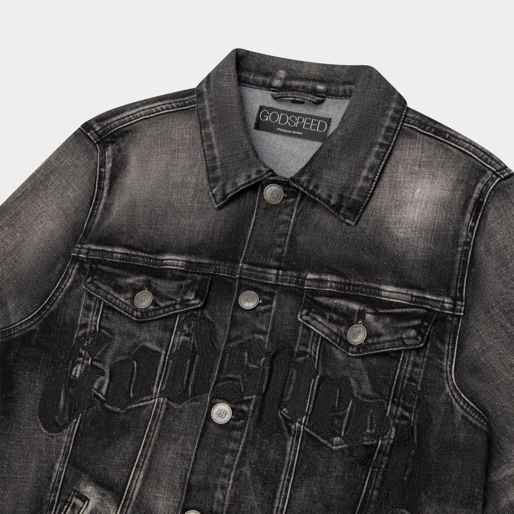 Godspeed GS 4Ever Denim Jacket, Black, detail view