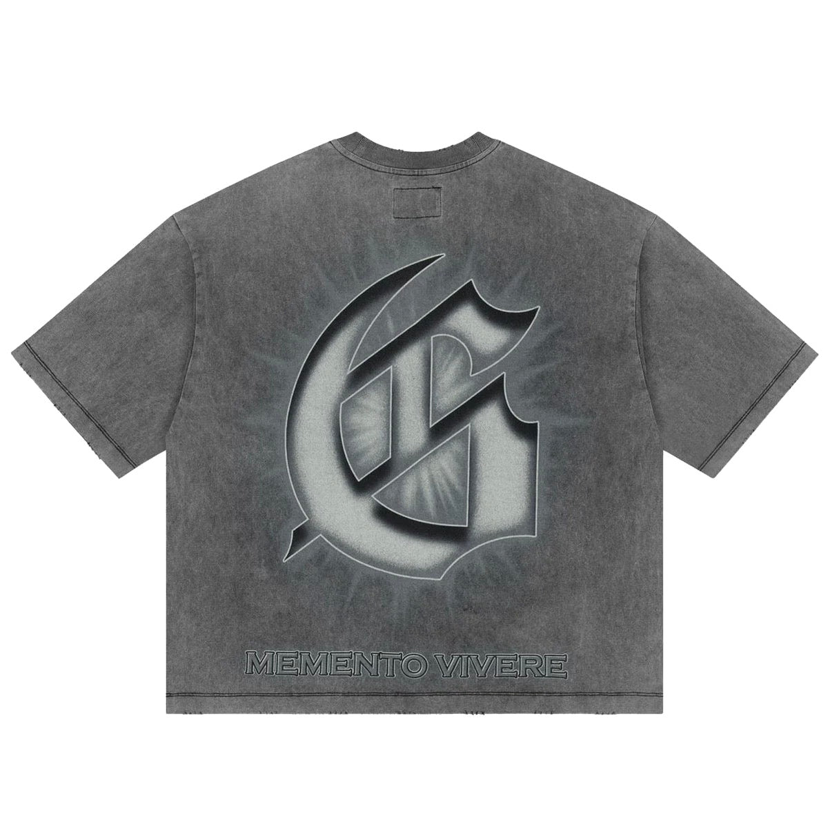 Godspeed Borrowed Time Tee, Grey Wash, back view