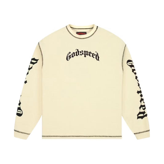 Godspeed Vital OG Logo Thermal, Bone, front view