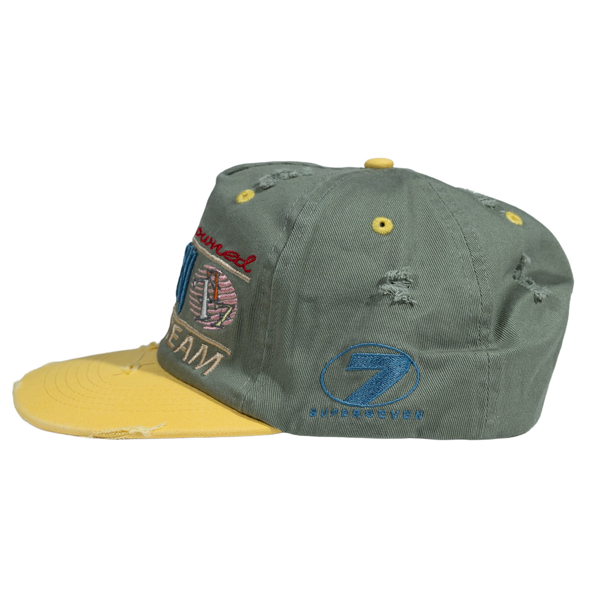 Up7Skate Green Bean Intl Street Team Hat, opposite side view