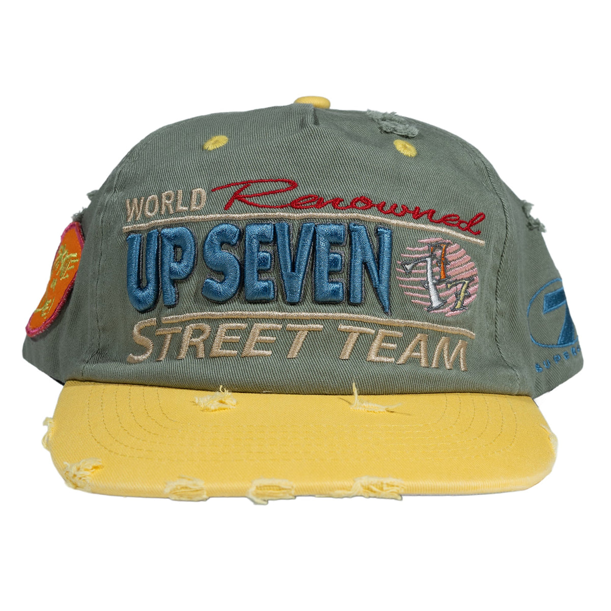 Up7Skate Green Bean Intl Street Team Hat, front view