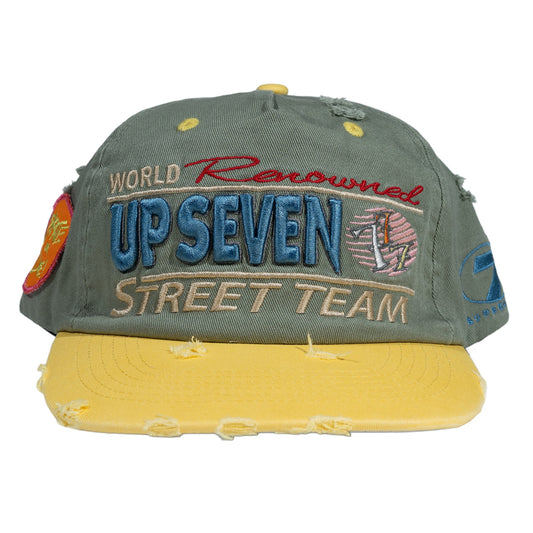 Up7Skate Green Bean Intl Street Team Hat, front view
