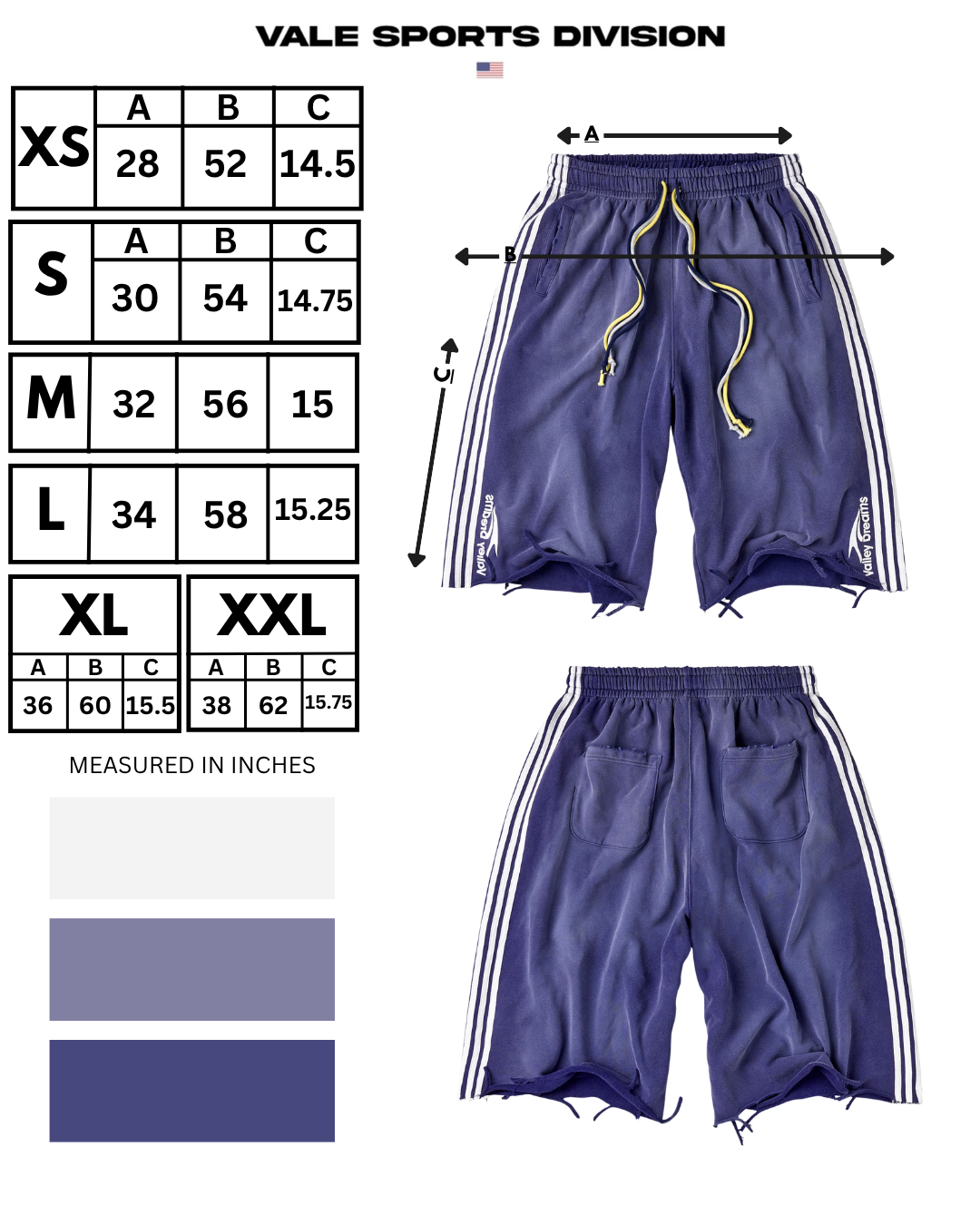 Vale Forever Stripe 3/4 Shorts - detail