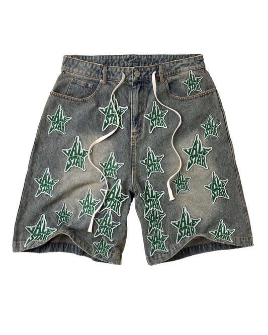 Vale Forever Allstar Denim Shorts, Blue, front view