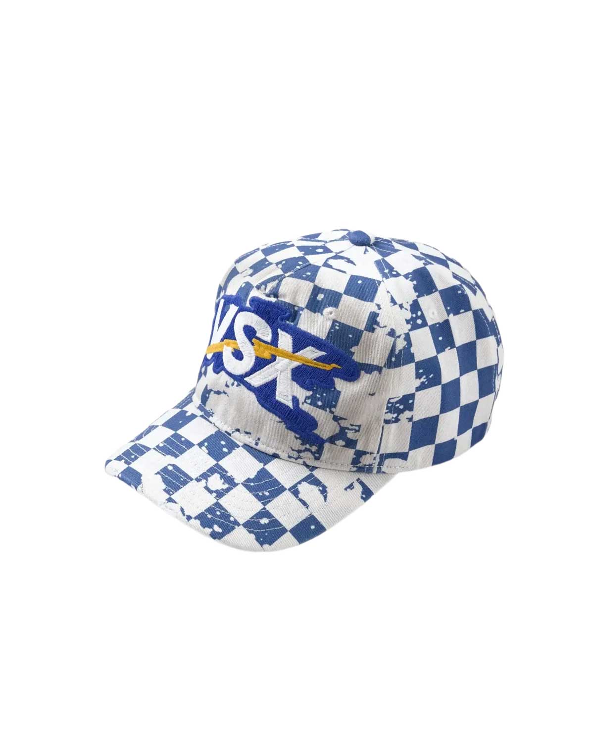 Vale Forever Checkers Cap white and blue, angled view