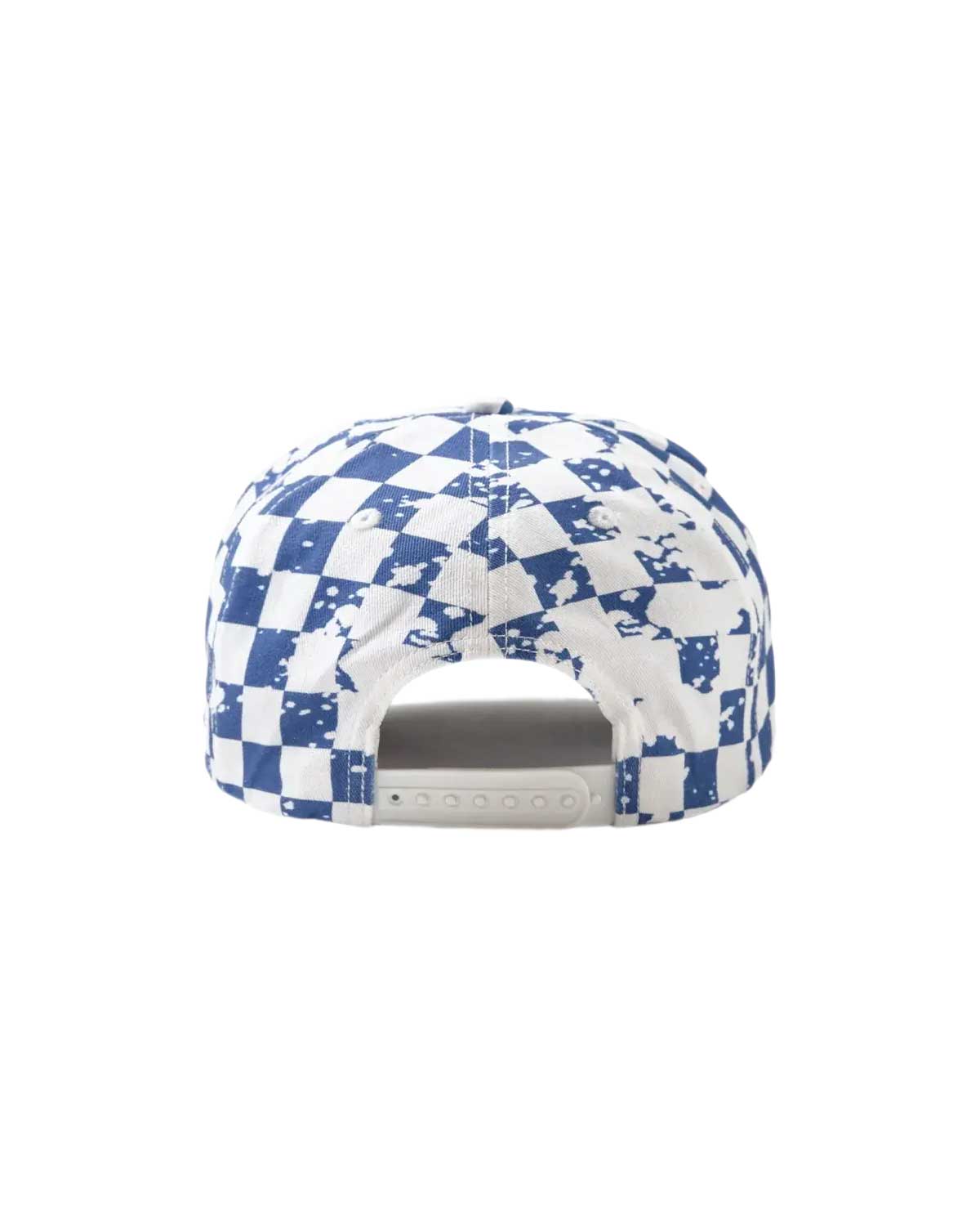 Vale Forever Checkers Cap white and blue, back view