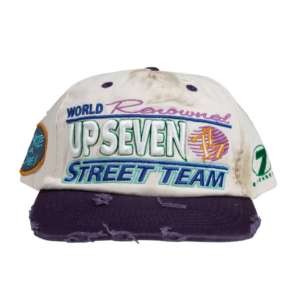 Up7Skate Dirty Meck Intl Street Team Hat, front view