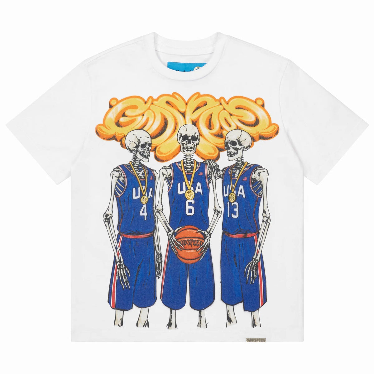 Godspeed Dream Team Tee White, front