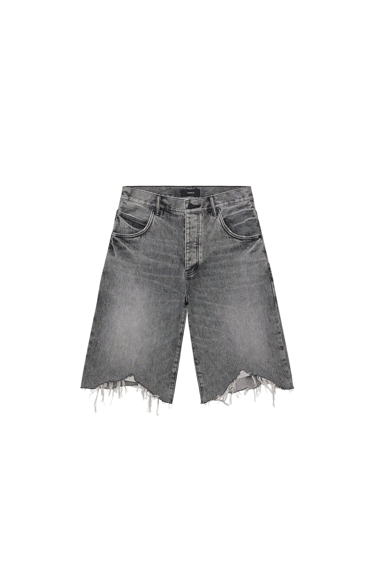 PURPLE Brand P070 High Summer Destroy Short, flat front view