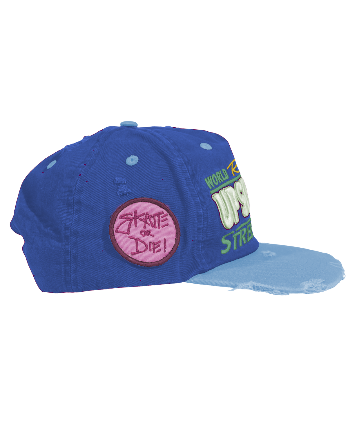 Up7Skate Blue Strip Intl Street Team Hat, back view