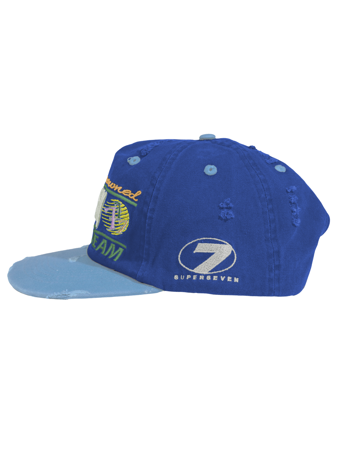 Up7Skate Blue Strip Intl Street Team Hat, side view
