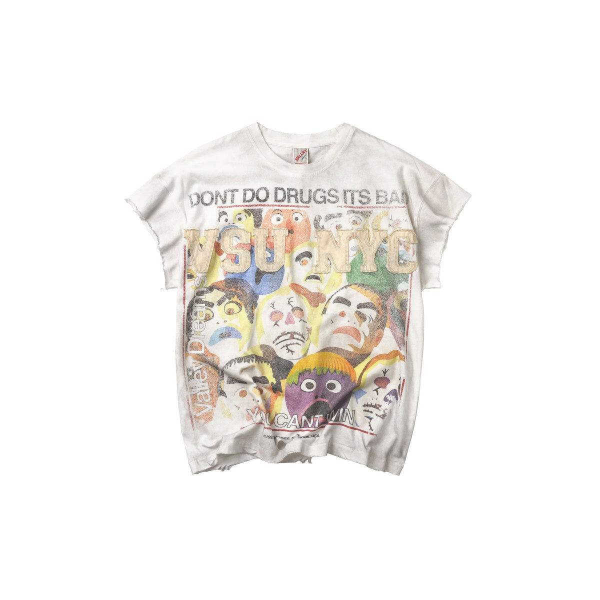 Vale Forever No Drugs Tank, White, front view