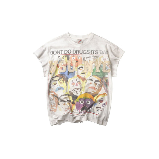 Vale Forever No Drugs Tank, White, front view