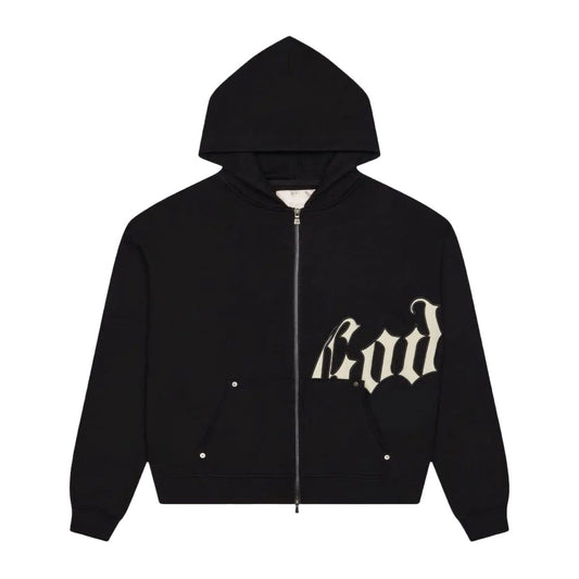 Godspeed OG Logo Zip Up Black/White, front